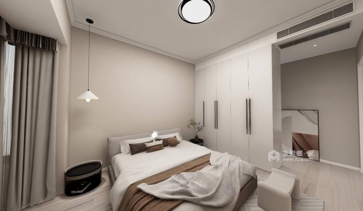 120平中心城现代风格-卧室效果图及设计说明