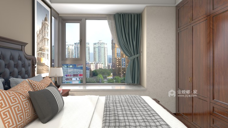 117平原著荟美式风格-卧室效果图及设计说明