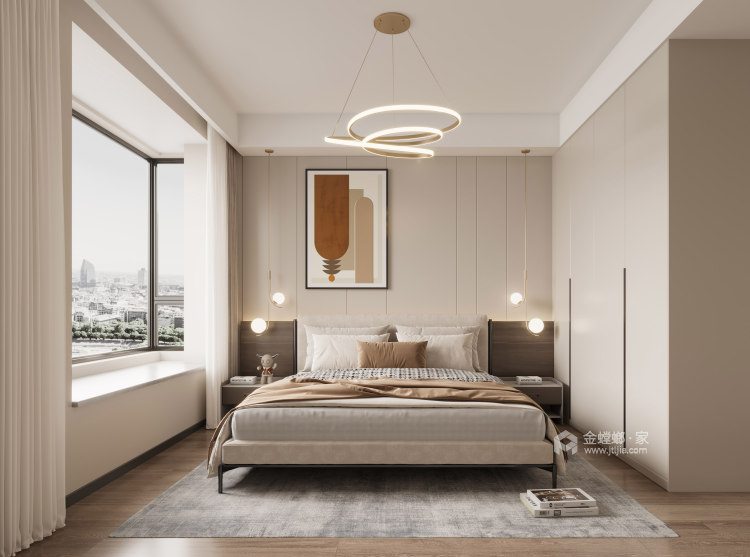 165平湖湾一号现代风格-卧室效果图及设计说明