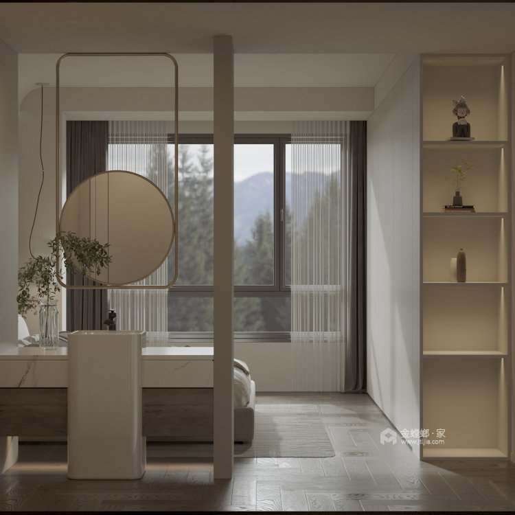 142平中海现代风格-卧室效果图及设计说明