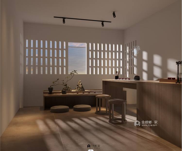 110平洪山路日式风格-客厅效果图及设计说明