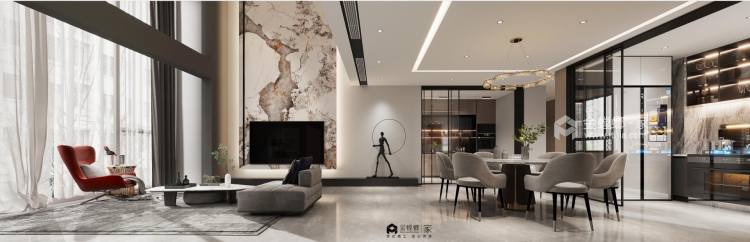 420平金海新苑新中式风格-餐厅效果图及设计说明