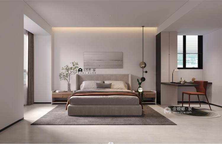 160平拓海山语城现代风格-卧室效果图及设计说明