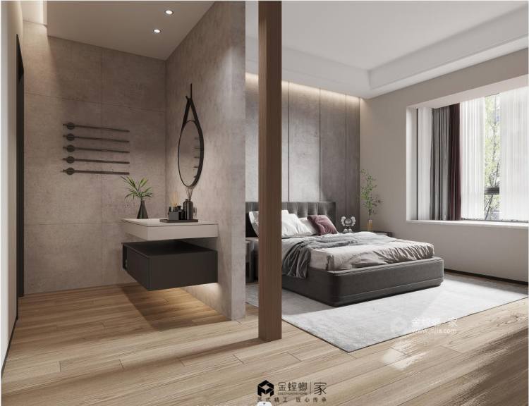 420平金海新苑新中式风格-卧室效果图及设计说明