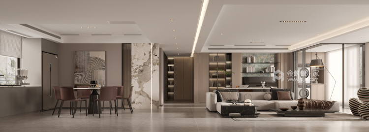 178平荷澜庭现代风格-客厅效果图及设计说明