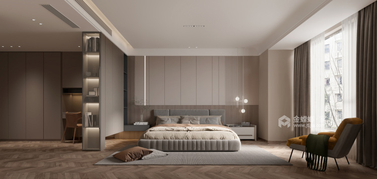 178平荷澜庭现代风格-卧室效果图及设计说明