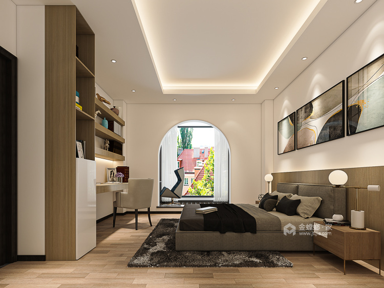 120平万辉星城现代风格-卧室效果图及设计说明