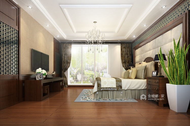 188平颐明园中式风格-卧室效果图及设计说明