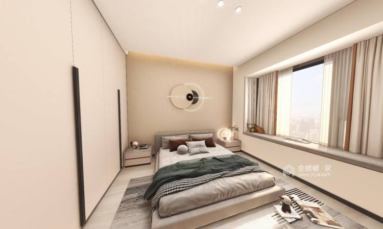 121平青江府现代风格-卧室效果图及设计说明