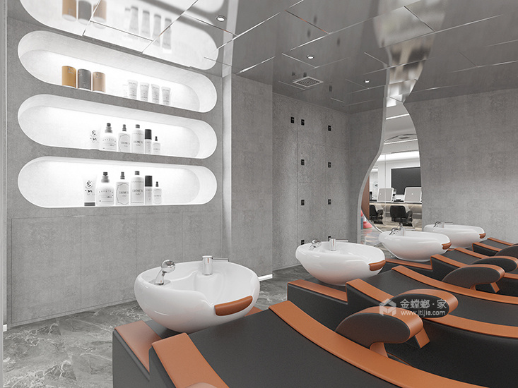 300平丽江诗金美发沙龙现代风格-餐厅效果图及设计说明