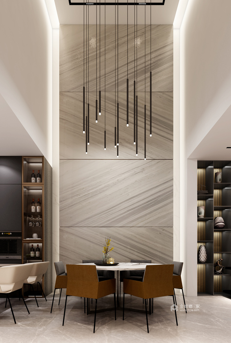 400平招商雍景湾现代风格-餐厅效果图及设计说明