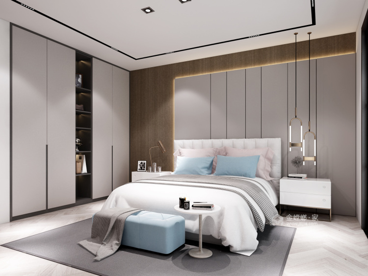 400平招商雍景湾现代风格-卧室效果图及设计说明