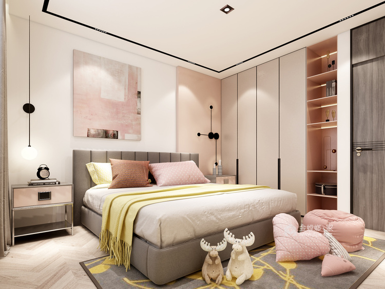 400平招商雍景湾现代风格-卧室效果图及设计说明