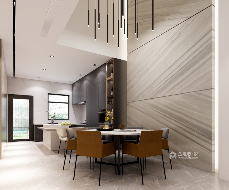 400平招商雍景湾现代风格-餐厅效果图及设计说明