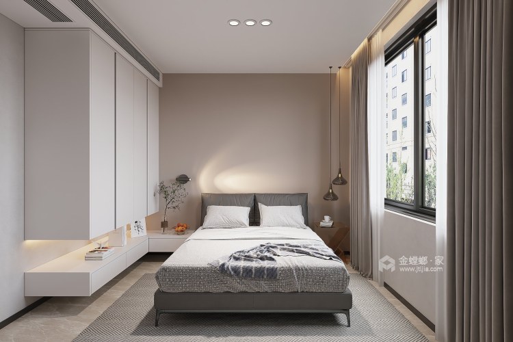 160平宝龙世家现代风格-卧室效果图及设计说明