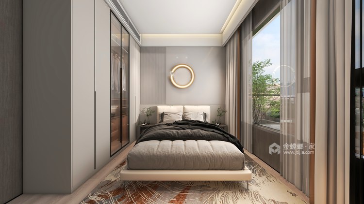305平临港邦泰花园城现代风格-卧室效果图及设计说明