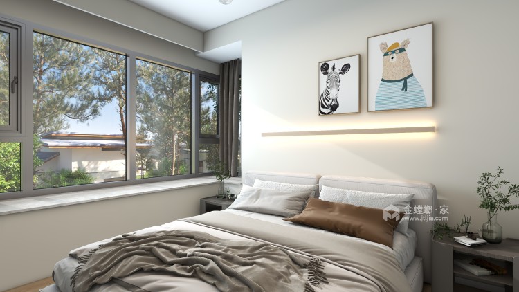 118平山水原著现代风格-卧室效果图及设计说明