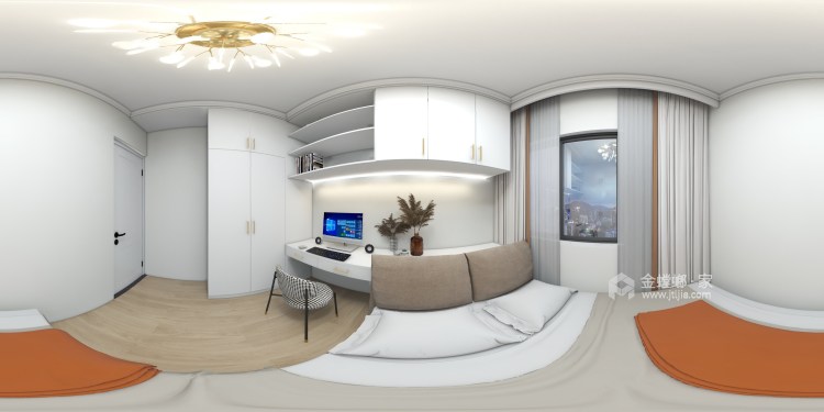 105平绿地现代风格-卧室效果图及设计说明