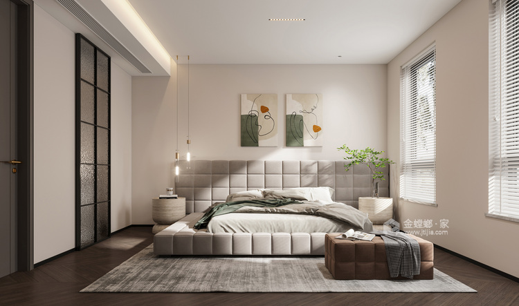360平阿卡迪亚现代风格-卧室效果图及设计说明