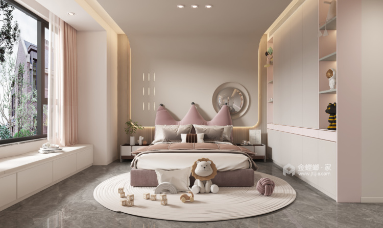 500平中南世纪城现代风格-卧室效果图及设计说明