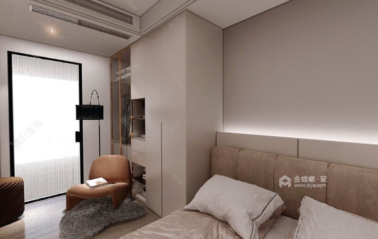 188平嘉州壹号院现代风格-卧室效果图及设计说明