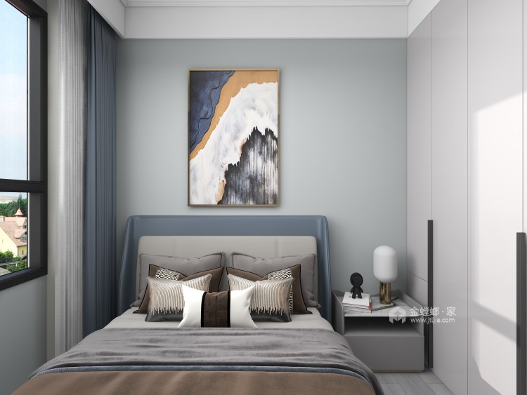 98平都市峰景现代风格-卧室效果图及设计说明