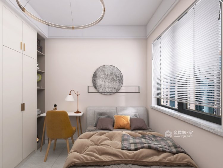 89平中原宸院现代风格-卧室效果图及设计说明