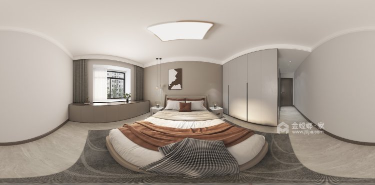 140平心连心花园现代风格-卧室效果图及设计说明
