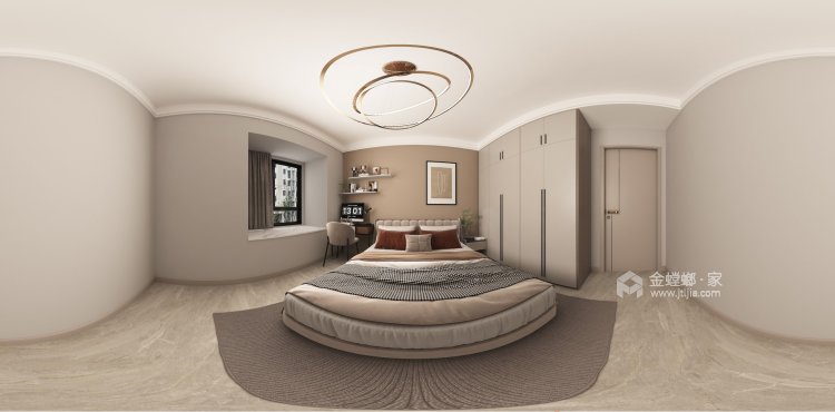 93平禹州嘉誉公元现代风格-卧室效果图及设计说明