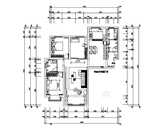 142平城市学院现代风格-平面设计图及设计说明