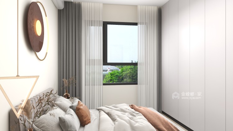 98平都市峰景现代风格-卧室效果图及设计说明