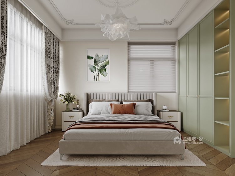 162平北辰香麓法式风格-优雅中跟随着浪漫才是永恒的经典-卧室效果图及设计说明
