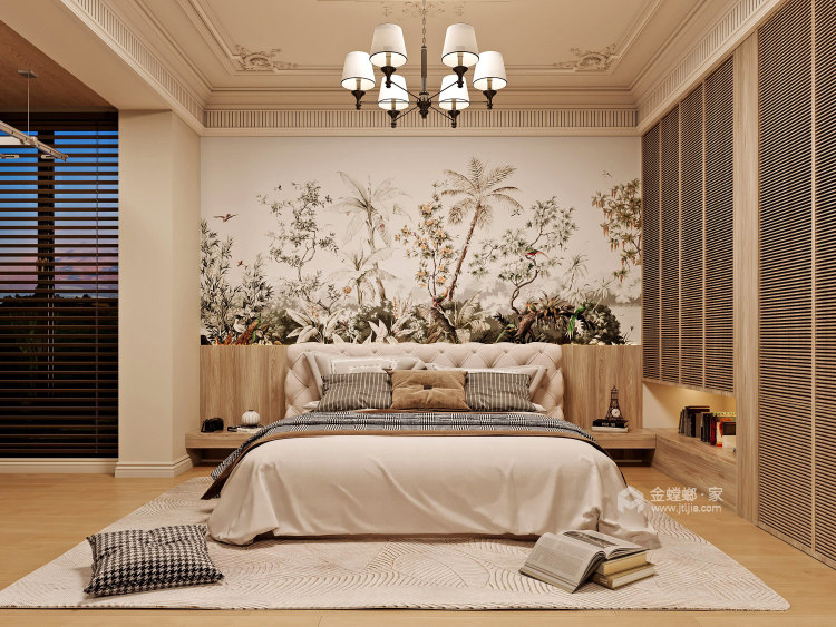 162平北辰香麓法式风格-优雅中跟随着浪漫才是永恒的经典-卧室效果图及设计说明