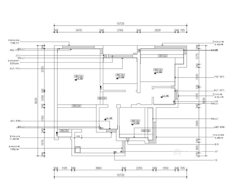 78平云锦台现代风格-业主需求&原始结构图