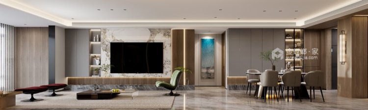 180平正弘青云筑现代风格-客厅效果图及设计说明
