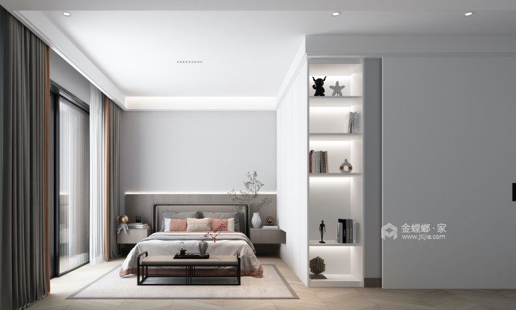 186平金峰睿园新中式风格-卧室效果图及设计说明