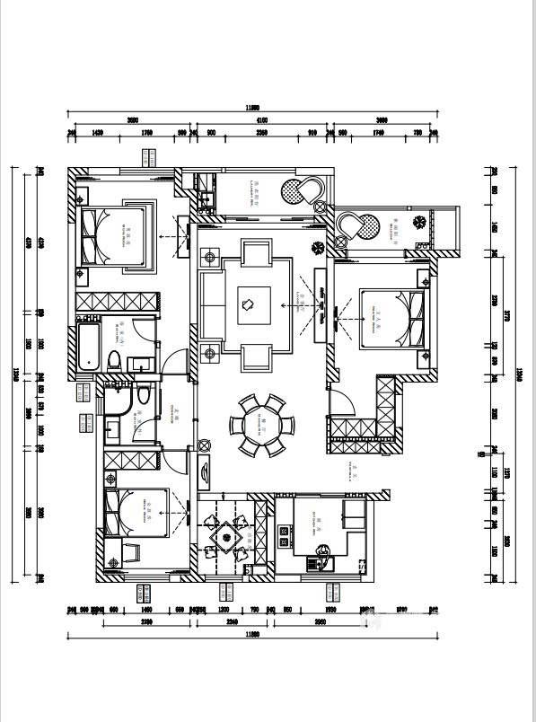 134平金地湖城大境天宇现代风格-平面设计图及设计说明