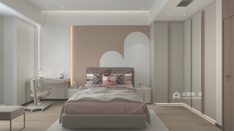 160平贵阳国际中心现代风格-卧室效果图及设计说明