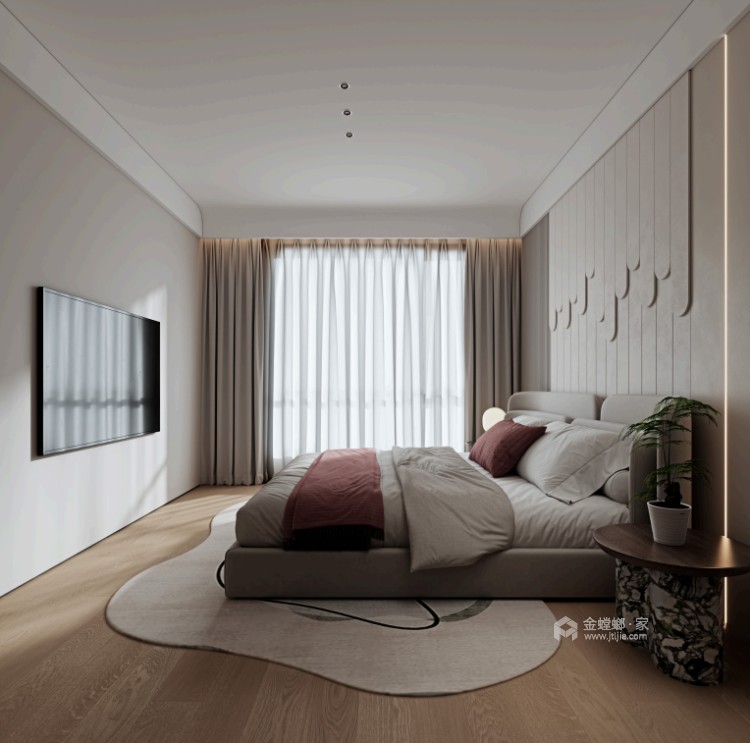 215平金地凤华现代风格-卧室效果图及设计说明