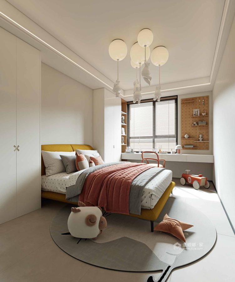 201平中京坊现代风格-卧室效果图及设计说明