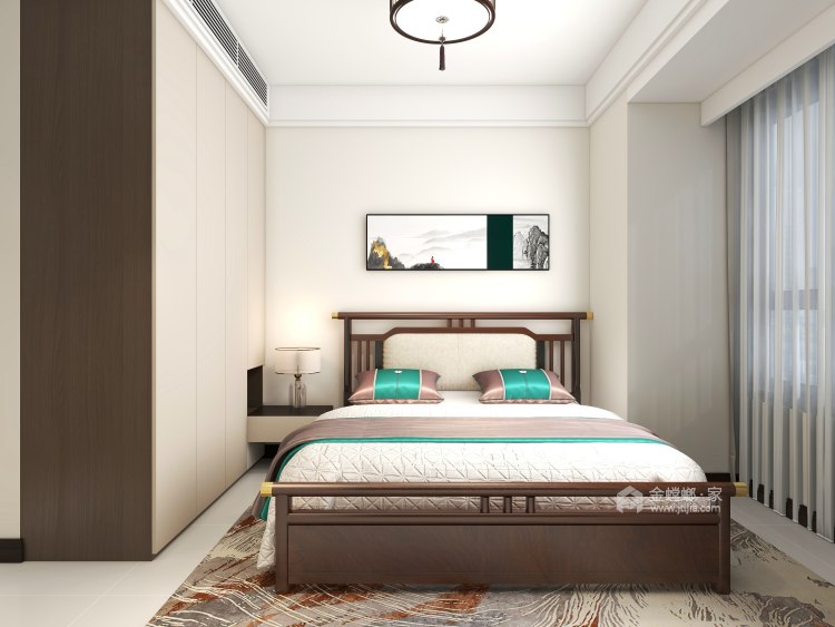 147平佳兆业新中式风格-卧室效果图及设计说明