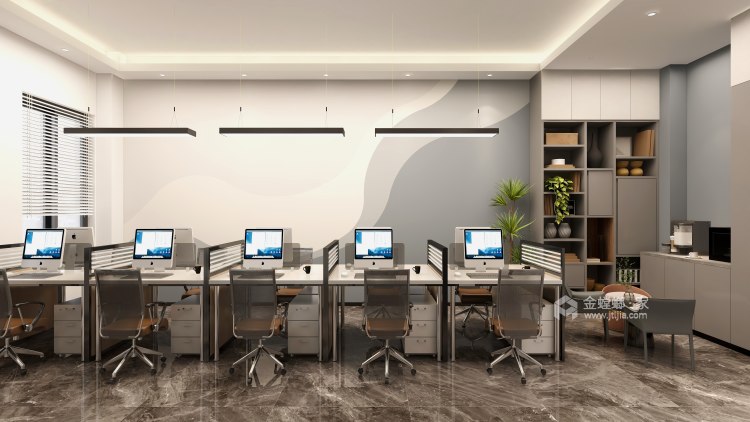 54平润麒中心办公室现代风格-空间效果图