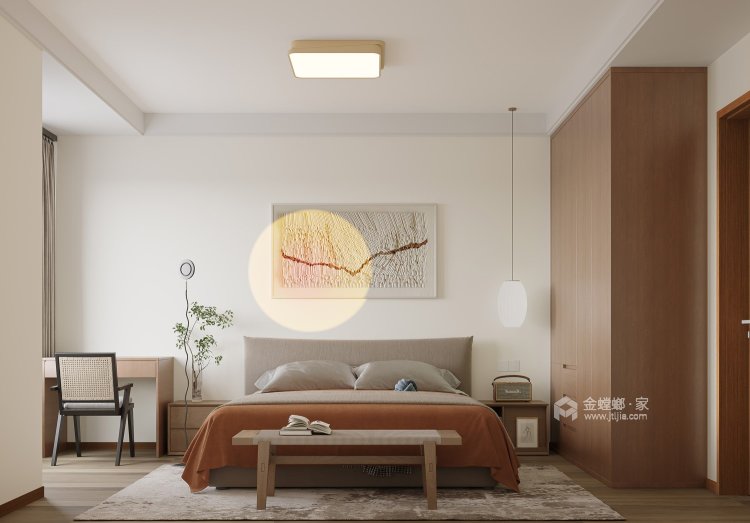 110平正弘中央公园日式风格-卧室效果图及设计说明