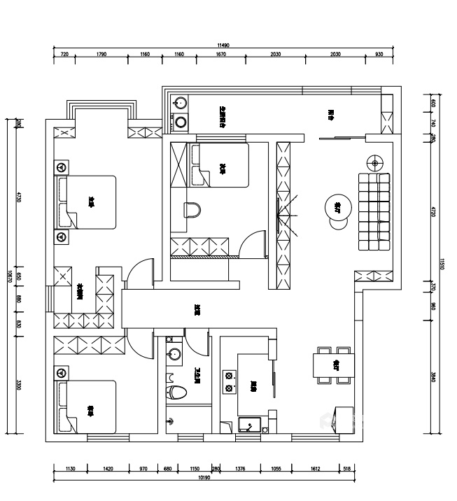 137平翠洲嘉园现代风格-平面设计图及设计说明