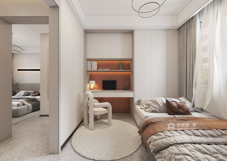 120平万达城简美风格-卧室效果图及设计说明