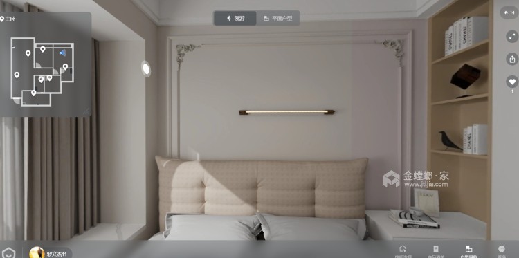 95平碧桂园法式风格-卧室效果图及设计说明