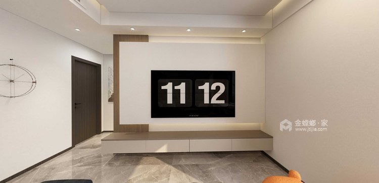 105平江南里现代风格-客厅效果图及设计说明