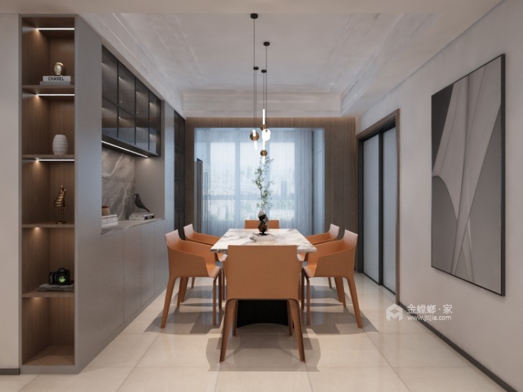 135平融创南长安街现代风格-餐厅效果图及设计说明