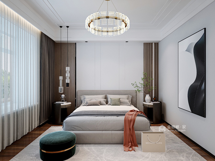 135平融创南长安街现代风格-卧室效果图及设计说明