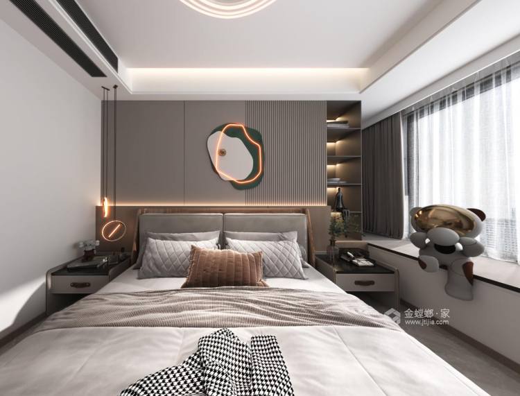 136平万景峰汇现代风格-卧室效果图及设计说明